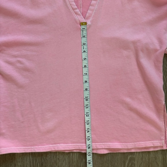 Old Navy Sporty Neon Pink‎ Hooded V-Neck Sweatshirt Size Small - Picture 8 of 9